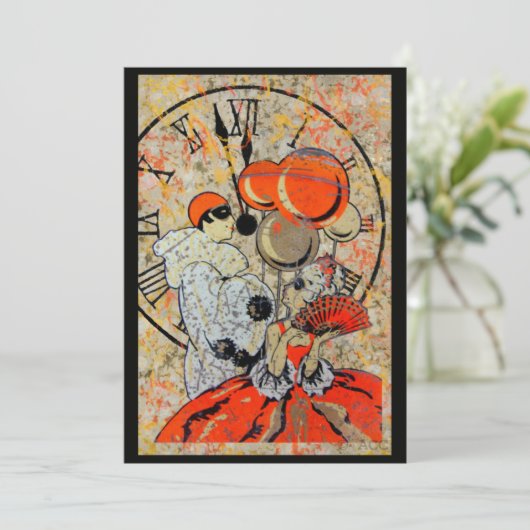 Midnight Masquerade Couple Kaart (Staand voorkant)