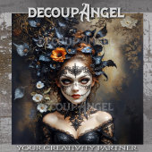 Midnight Masquerade – Enigmatic Elegance Decoupage Tissuepapier