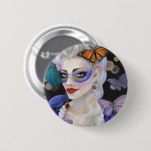 Midnight Masquerade Fairy Ronde Button 5,7 Cm (Voorkant /achterkant)