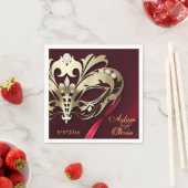 Midnight Masquerade Red Wedding Servet (Insitu)