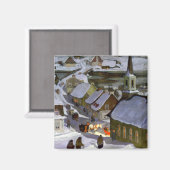 Midnight Mass, schilderij van Clarence Gagnon Magneet (Voorkant / Achterkant)