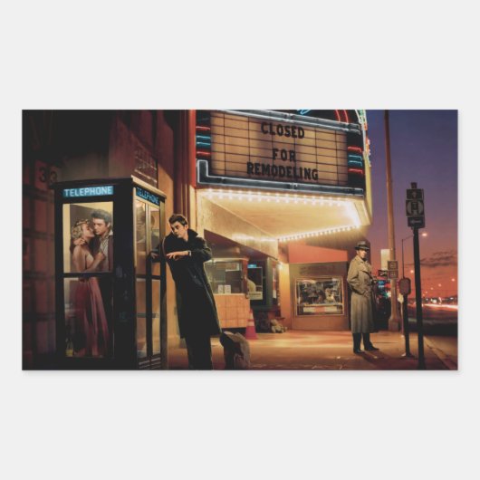 Midnight Matinee Rechthoekige Sticker (Voorkant)