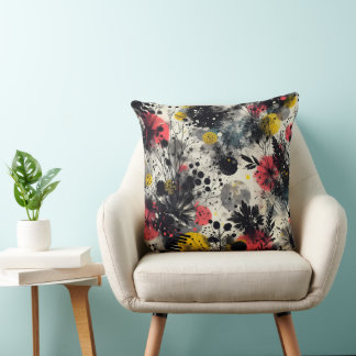 Midnight Meadow Abstract Throw Pillow Kussen