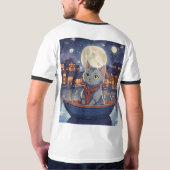 Midnight Meowgic * Lunar Voyage * Dromerige drifte T-shirt (Achterkant)