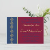 Midnight Merlot Wedding Collectie Kaart (Staand voorkant)