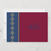 Midnight Merlot Wedding Collectie Kaart (Achterkant)
