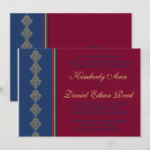 Midnight Merlot Wedding Collectie Kaart (Voorkant / Achterkant)