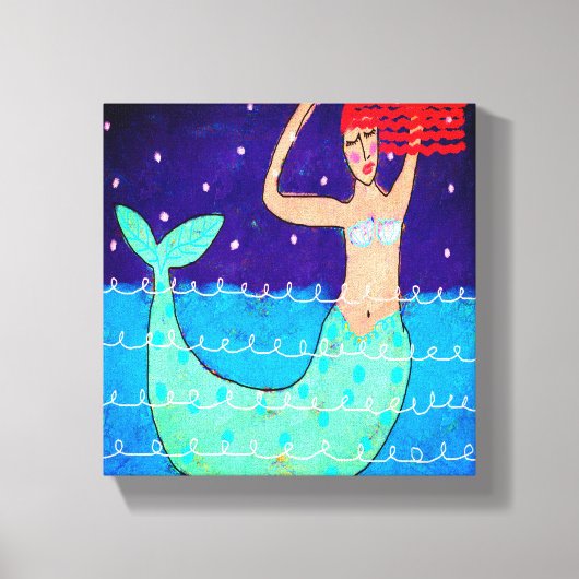 Midnight Mermaid Abstracte digitale print (Voorkant)