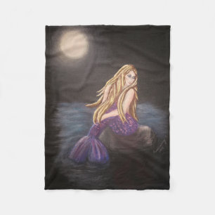 Midnight Mermaid Fleece Blanket Deken