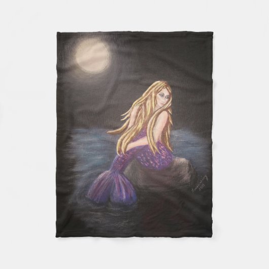 Midnight Mermaid Fleece Blanket Deken (Voorkant)