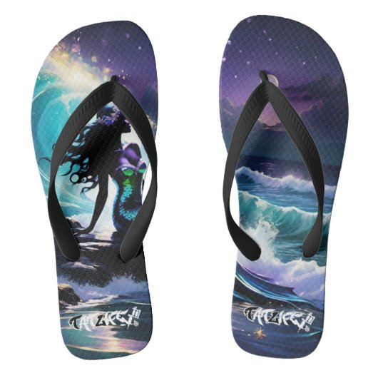 Midnight Mermaid paar Teenslippers (Voetbed)