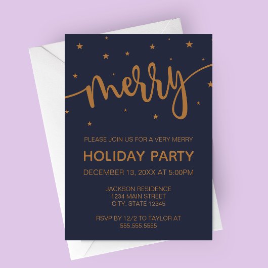 Midnight Merry Holiday Party Uitnodiging