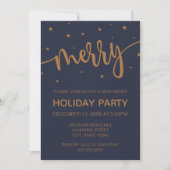 Midnight Merry Holiday Party Uitnodiging (Voorkant)