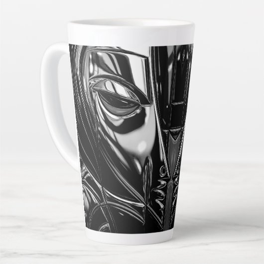 Midnight Metal Portrait Latte Mok (Linkerhoek)