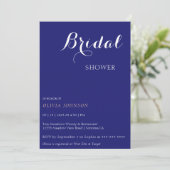 MIDNIGHT Minimale Bridal Shower Invitation Kaart (Staand voorkant)