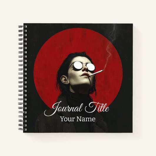 Midnight Mist Journaal — Aangepaste naam en titel Notitieboek (Voorkant)
