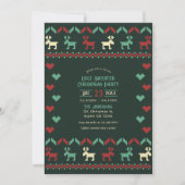 Midnight Mistletoe Ugly Sweater Christmas Party Kaart (Voorkant)