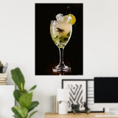 Midnight Mojito: Dynamisch Ijs & Lime Cocktail Spe Poster (Thuiskantoor)