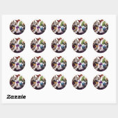 Midnight Monsters Halloween Cocktail Ronde Sticker (Vel)
