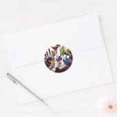 Midnight Monsters Halloween Cocktail Ronde Sticker (Envelop)