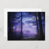 Midnight Moon - Indigo Briefkaart (Voorkant / Achterkant)