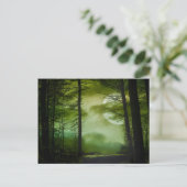 Midnight Moon - Lime Green Briefkaart (Staand voorkant)