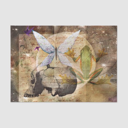 Midnight Moon Magic Spell Frog Decoupage Tissuepapier (Voorkant)