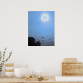 Midnight Moon | Noordpoolgebied, Svalbard Poster (Keuken)