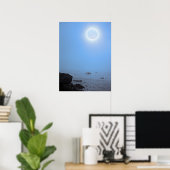Midnight Moon | Noordpoolgebied, Svalbard Poster (Thuiskantoor)