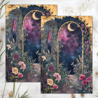 MIDNIGHT MOON TUIN DECOUPAGE TISSUE PAPIER