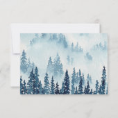 Midnight Moonlight Rustic Wedding RSVP Kaart (Achterkant)