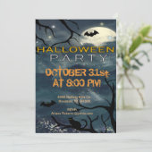 Midnight Moonlight Volwassen Halloween Kaart (Staand voorkant)