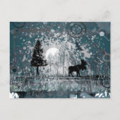 Midnight Moose Scene Briefkaart (Voorkant)