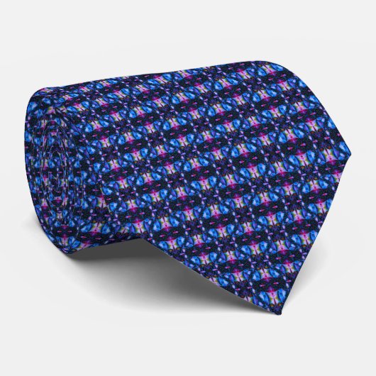 Midnight Mosaic Tie Stropdas (Opgerold)