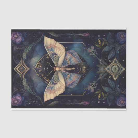 Midnight Moth 2 Tissuepapier (Voorkant)