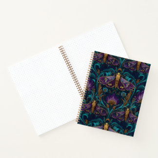 Midnight Moths Art Nouveau Halloween Notitieboek