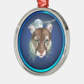 Midnight Mountain Lion Ornament (Links)