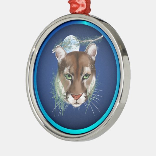 Midnight Mountain Lion Ornament (Links)