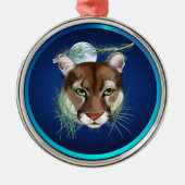Midnight Mountain Lion Ornament (Voorkant)