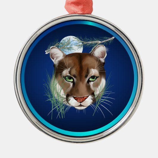 Midnight Mountain Lion Ornament (Voorkant)