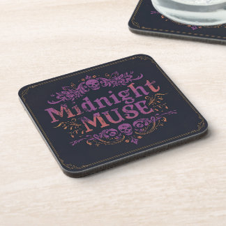 Midnight Muse Gothic Coaster Set | Velvet Chaos Co Bier Onderzetter