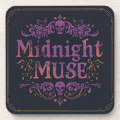 Midnight Muse Gothic Coaster Set | Velvet Chaos Co Bier Onderzetter (Voorkant)