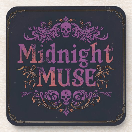 Midnight Muse Gothic Coaster Set | Velvet Chaos Co Bier Onderzetter (Voorkant)