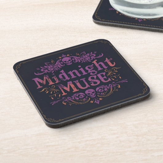 Midnight Muse Gothic Onderzetter Set | Velvet Chao (Linkerzijde)
