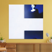 Midnight Muse in zwart-wit Canvas Afdruk (Insitu (Woonkamer))