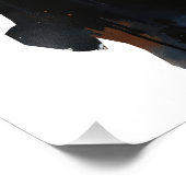 Midnight Muse - Ink-Splash Portret Foto Afdruk (Hoek)