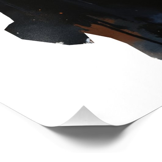 Midnight Muse - Ink-Splash Portret Foto Afdruk (Hoek)