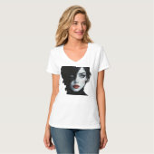 Midnight Muse - Ink-Splash Portret T-shirt (Voorkant volledig)