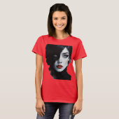 Midnight Muse - Ink-Splash Portret T-shirt (Voorkant volledig)