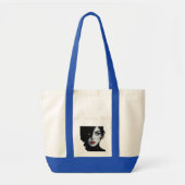 Midnight Muse - Ink-Splash Portret Tote Bag (Voorkant)
